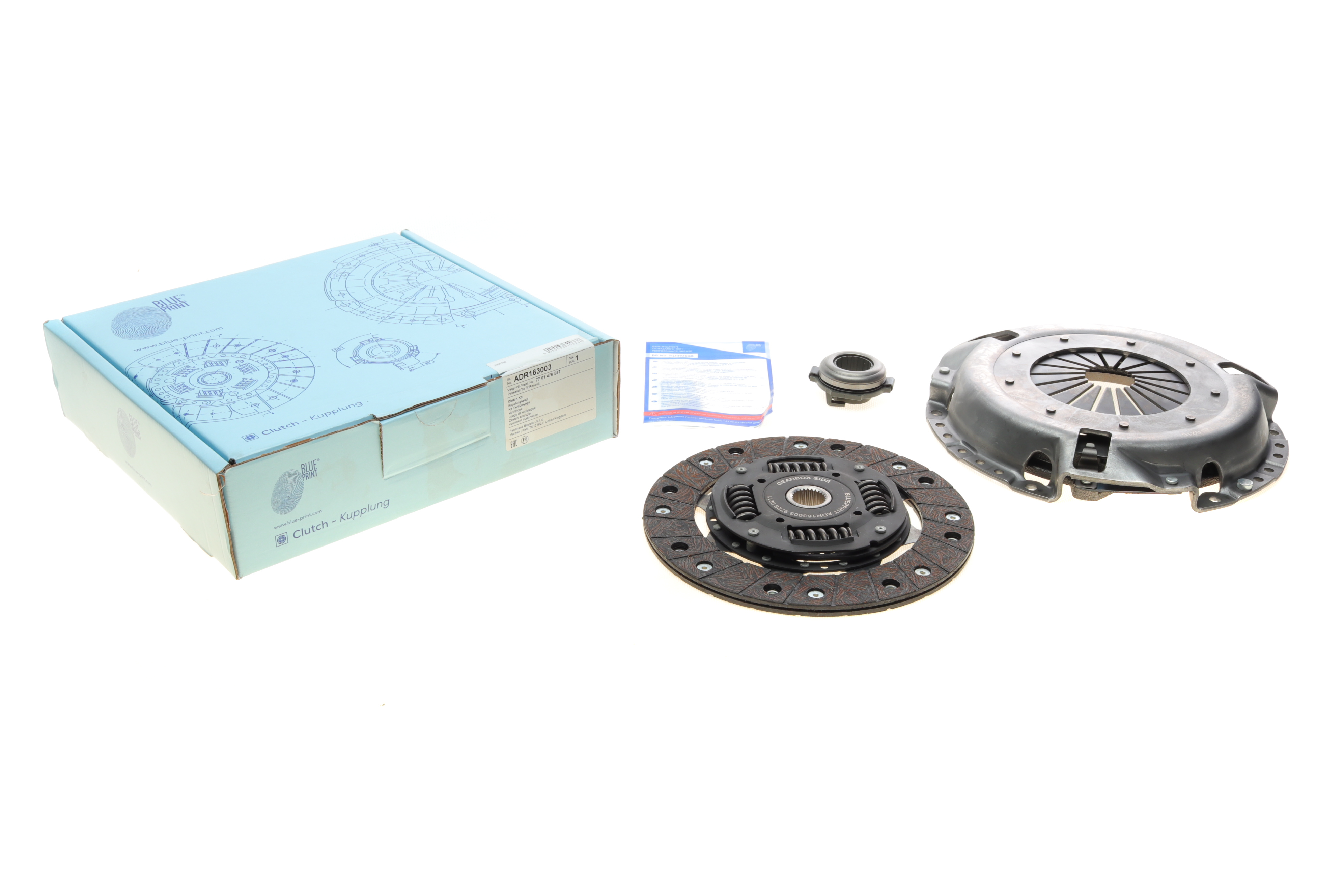 Комплект зчеплення Renault Clio 98-16/Megane 1.8-2.0 16V 95-08 (d=210mm) (+вижимний)