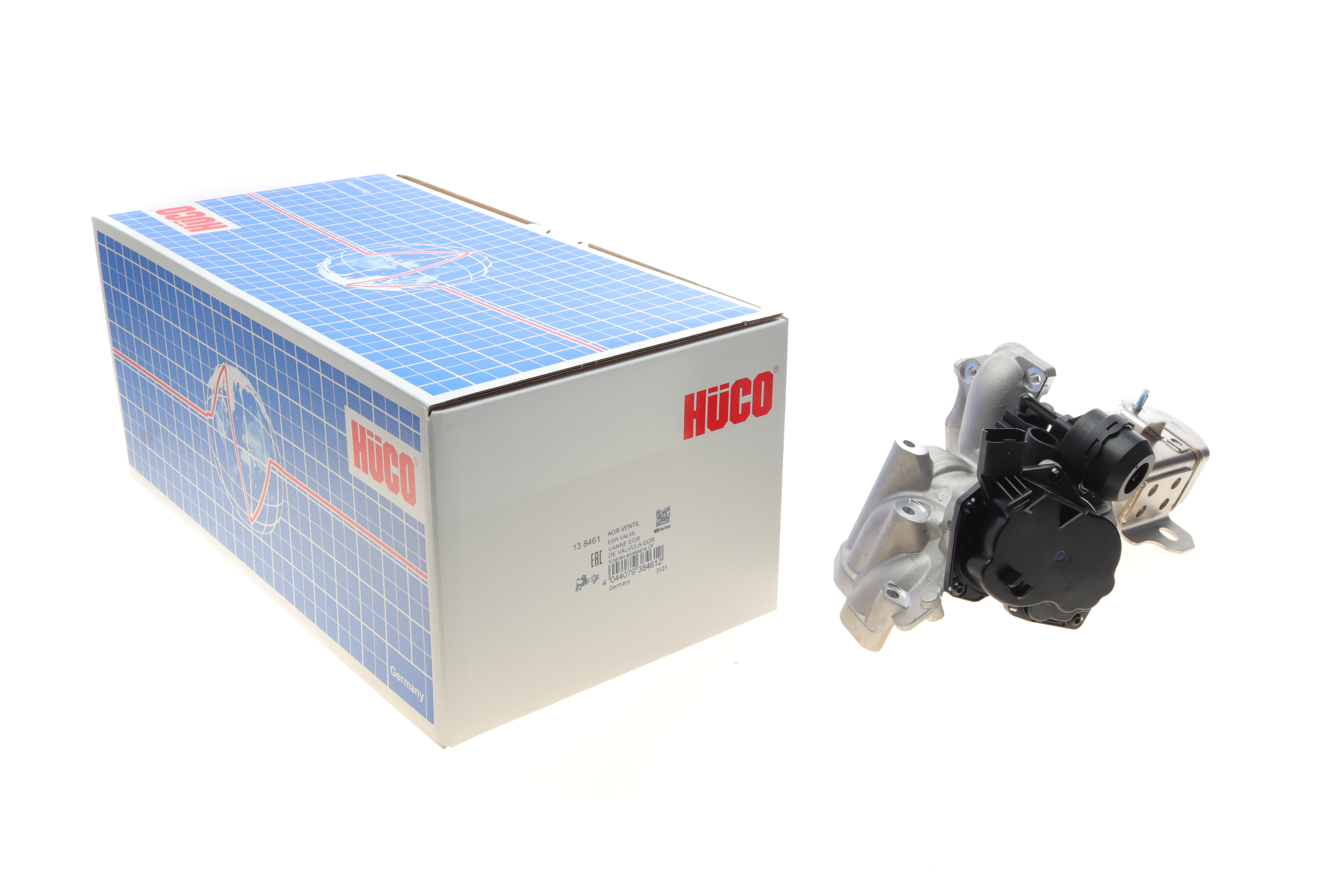 Радіатор рециркуляції ВГ з клапаном EGR Citroen Jumpy/Peugeot Expert 2.0 HDi 10- (HÜCO)