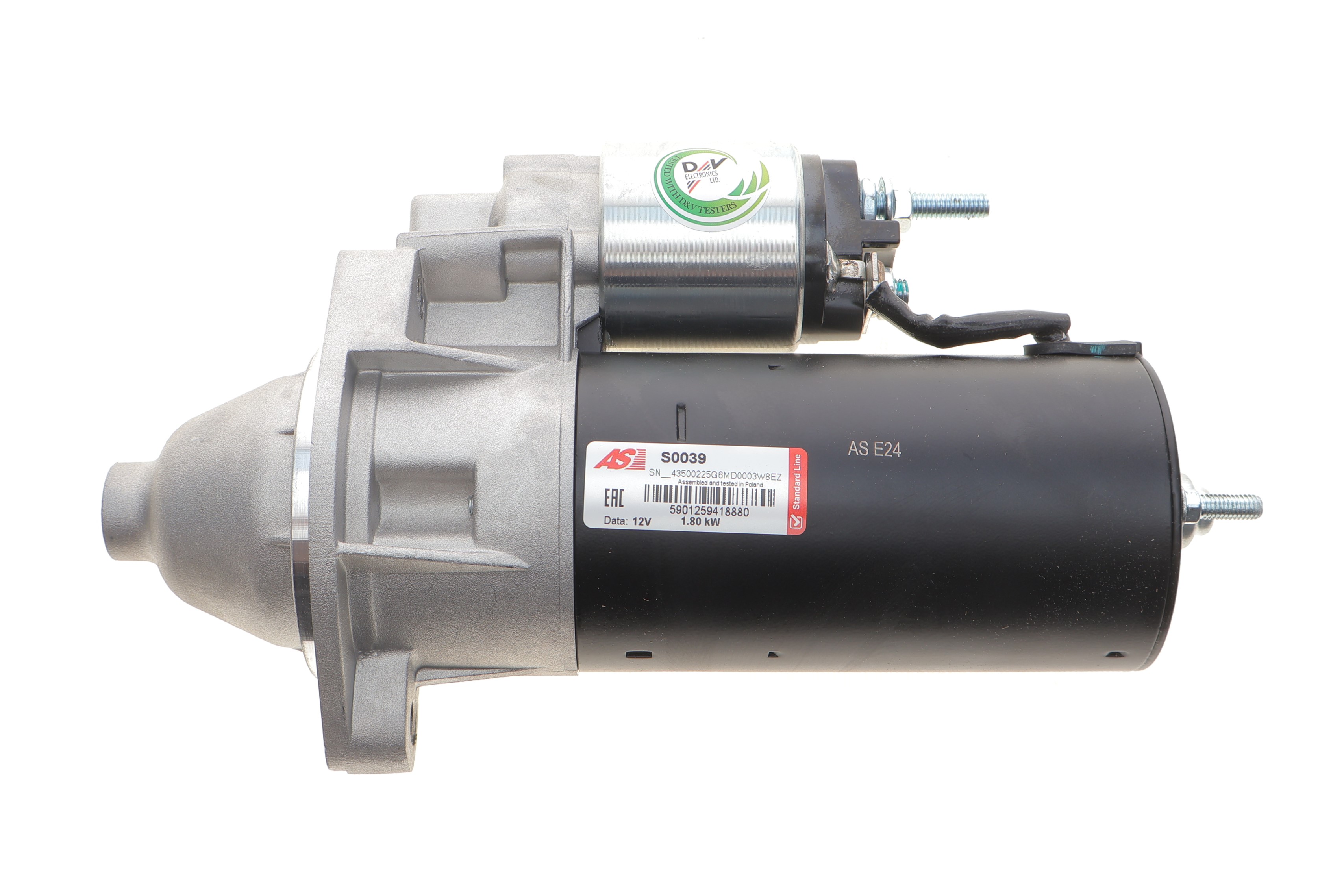 Стартер VW Passat/Audi A4/A6 1.9 TDi 96-05/Skoda Superb 1.9 TDi 01-08 (12V/1.8kw) (z=9)
