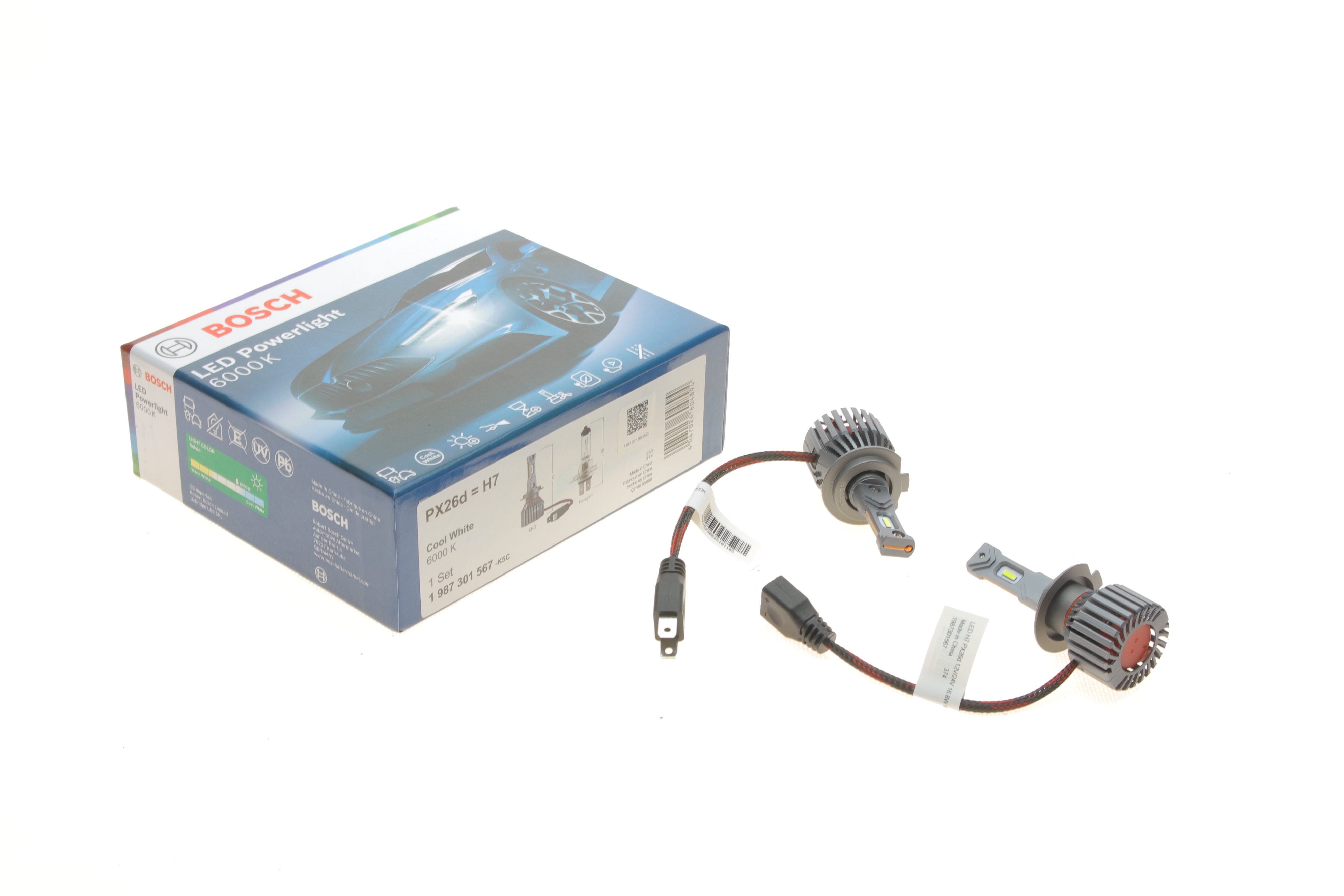 Автолампа H7 12V 20W PX26d LED Powerlight 6000K (к-кт 2 шт) знято з постачання