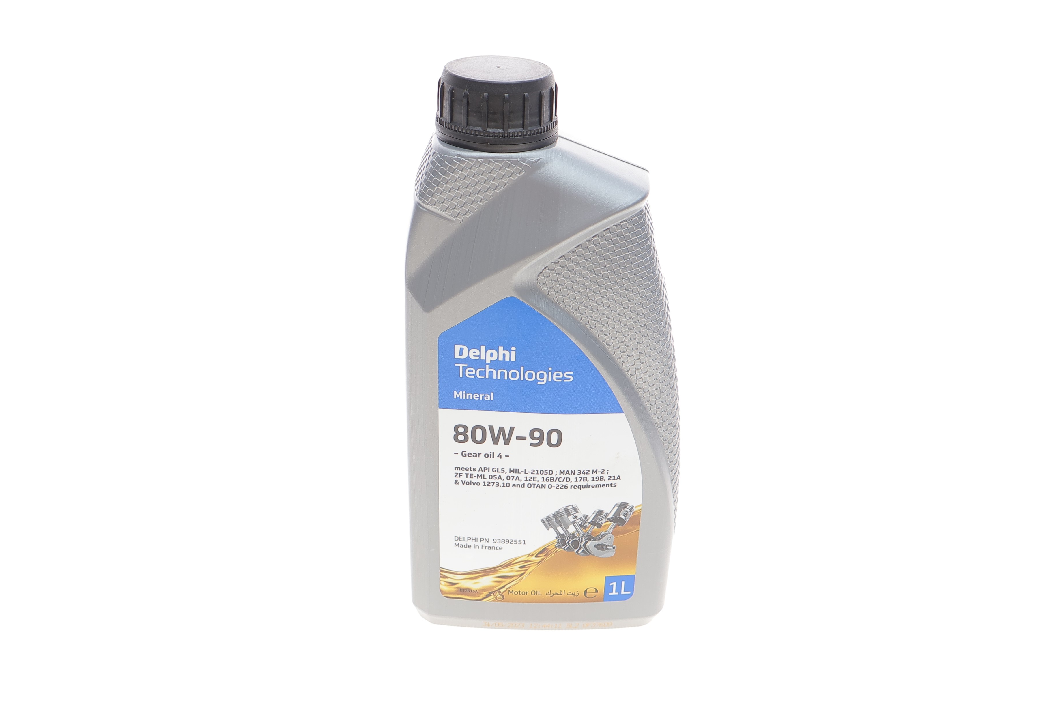 Олива трансмісійна 80W90 Delphi Gear Oil 4 (1L) (GL5/MIL-L-2105D/MAN 342 M-2/Volvo 1273.10)